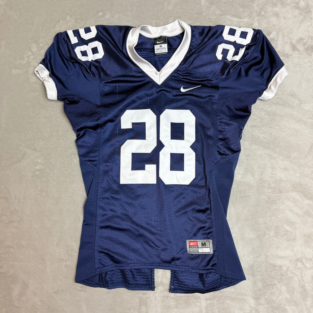 Nike Team Penn State Nittany Lion Jersey Mens Medium Navy White #28 PSU Football